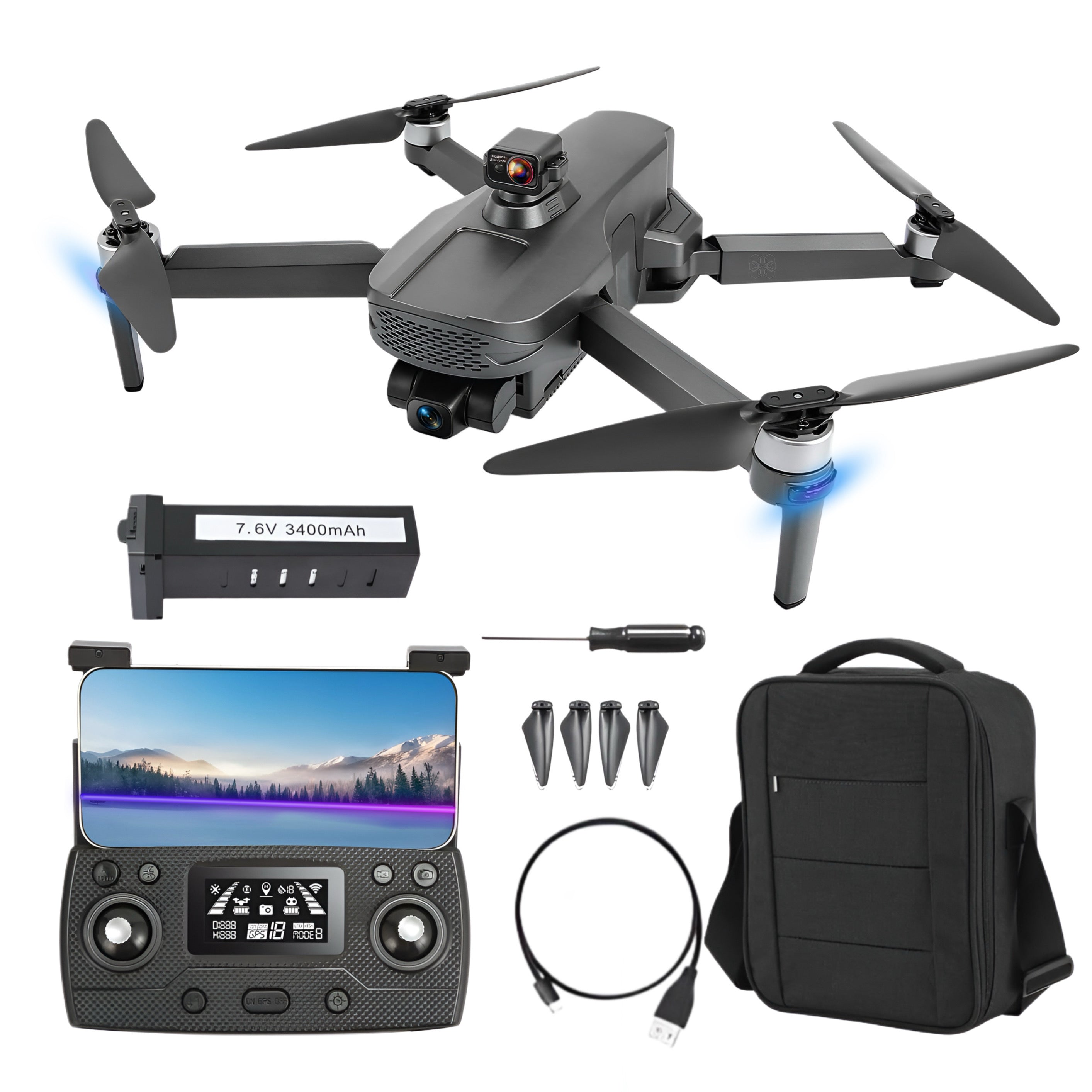 Drona profesionala cu camera 4K, HexaCraft, model Sparks 011RTS