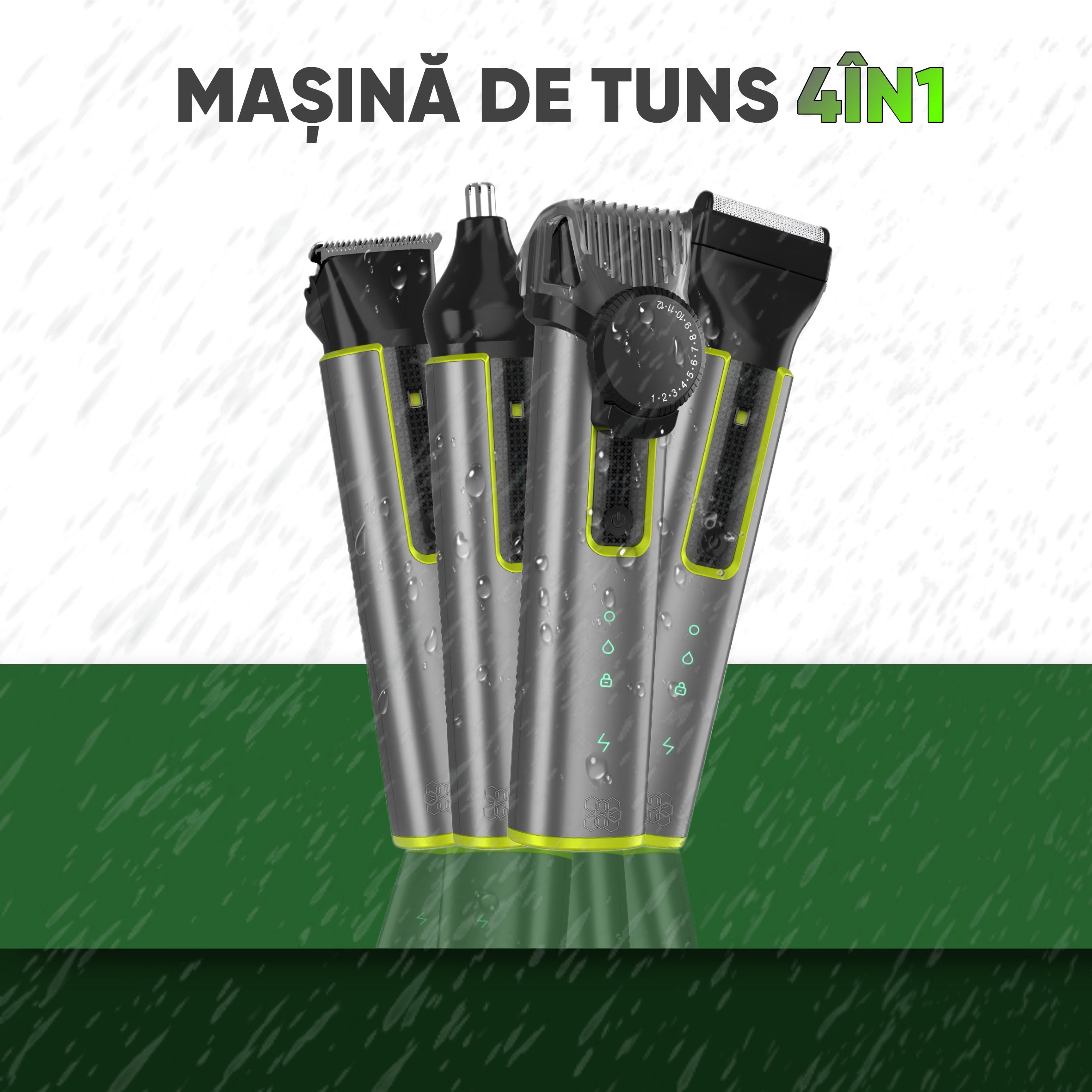 Masina de tuns si aparat de ras 4 in 1, Set profesional by HexaCut
