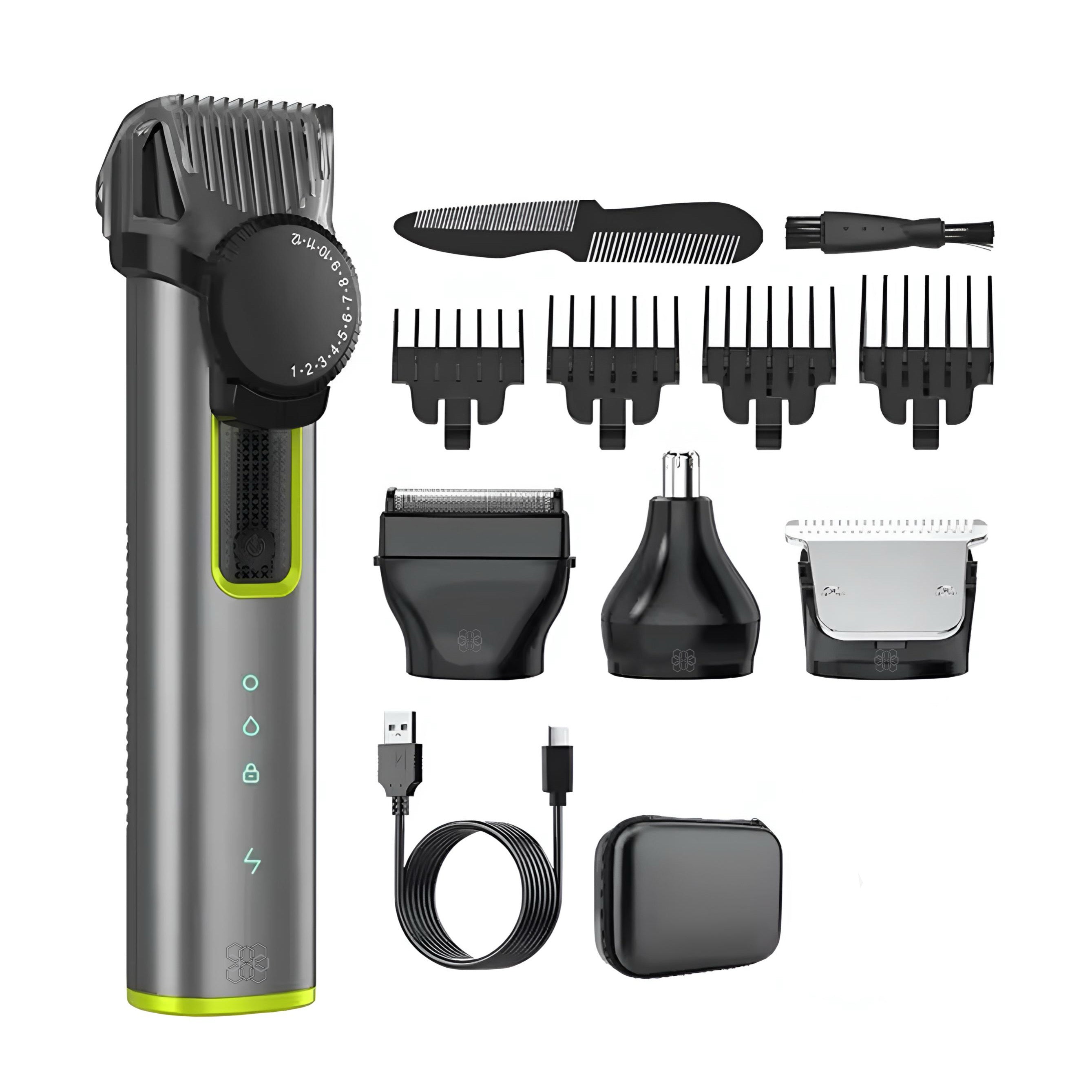 Masina de tuns si aparat de ras 4 in 1, Set profesional by HexaCut