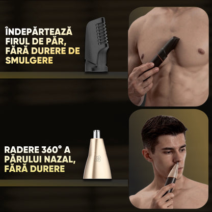 Masina de tuns si aparat de ras 5 in 1 cu statie de incarcare, HexaCut