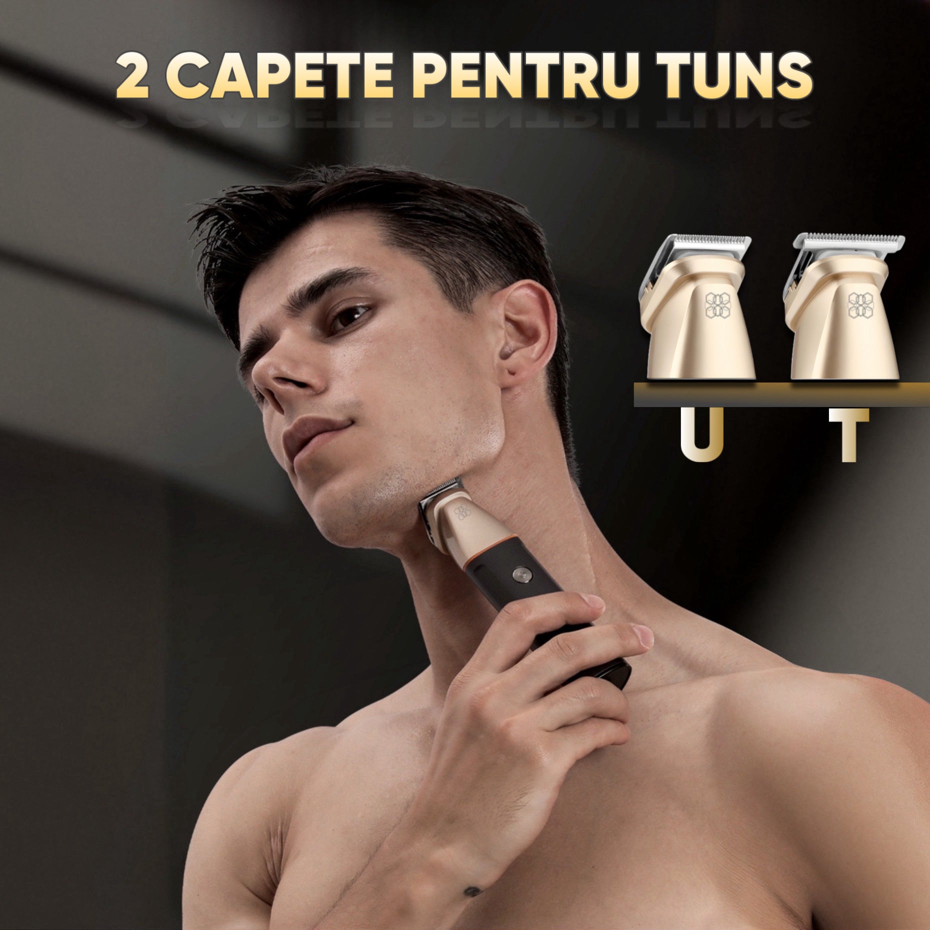 Masina de tuns si aparat de ras 5 in 1 cu statie de incarcare, HexaCut