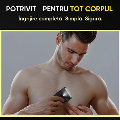Trimmer cu lama ceramica si Lumina LED, HexaCut, Negru