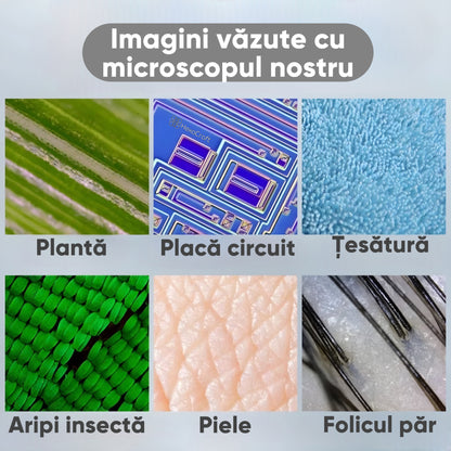 Microscop Digital 1600X cu lumina LED si 2 adaptoare, HexaEye