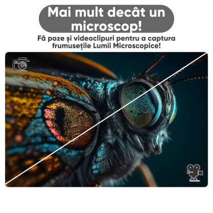Microscop Digital 1600X cu lumina LED si 2 adaptoare, HexaEye