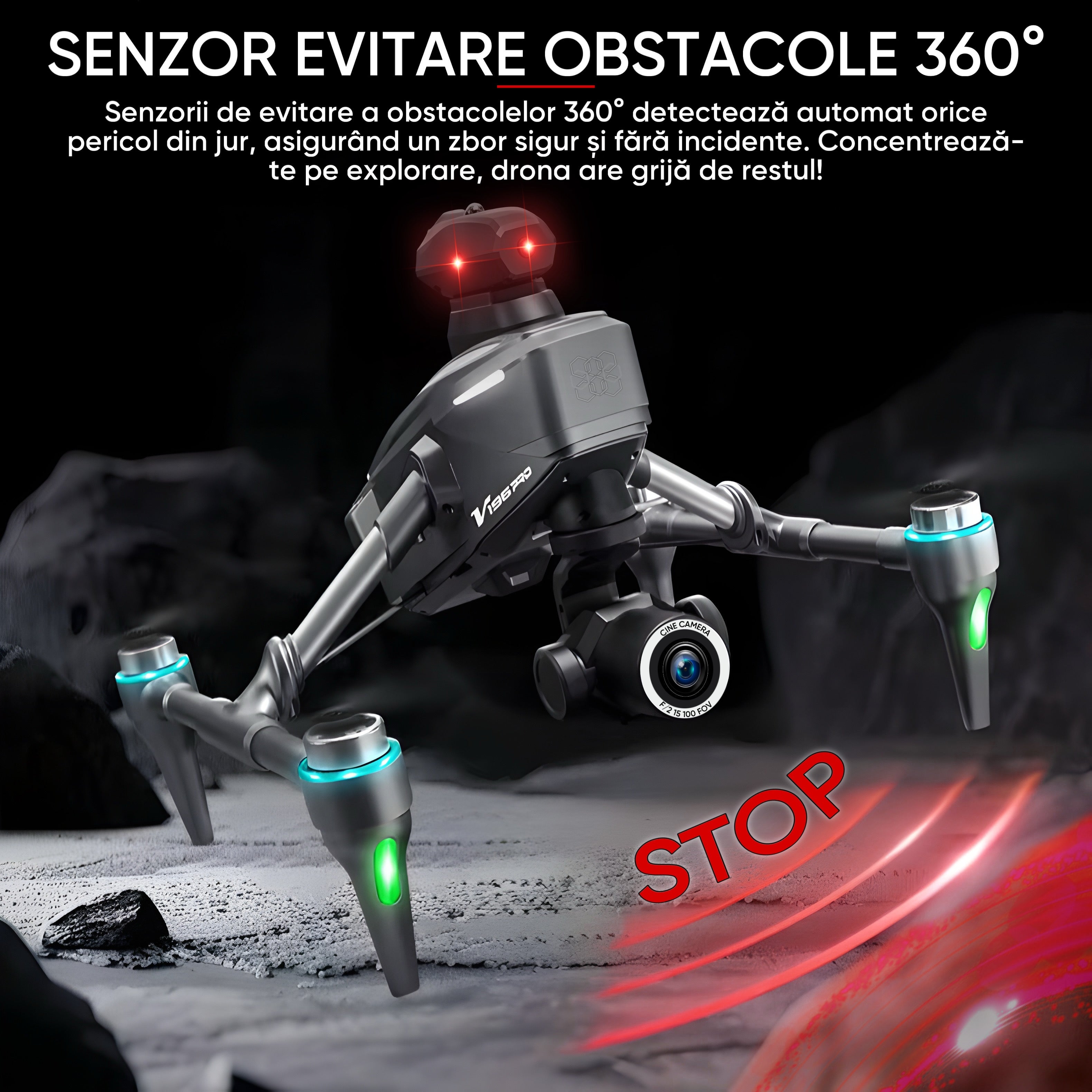 Drona Toucan, Original HexaCraft, Camera duala 4K-Like, pentru copii si adulti