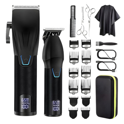 Set Masina de tuns profesionala si Trimmer fara fir, HexaCut