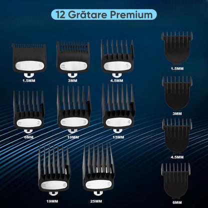 Set Masina de tuns profesionala si Trimmer fara fir, HexaCut
